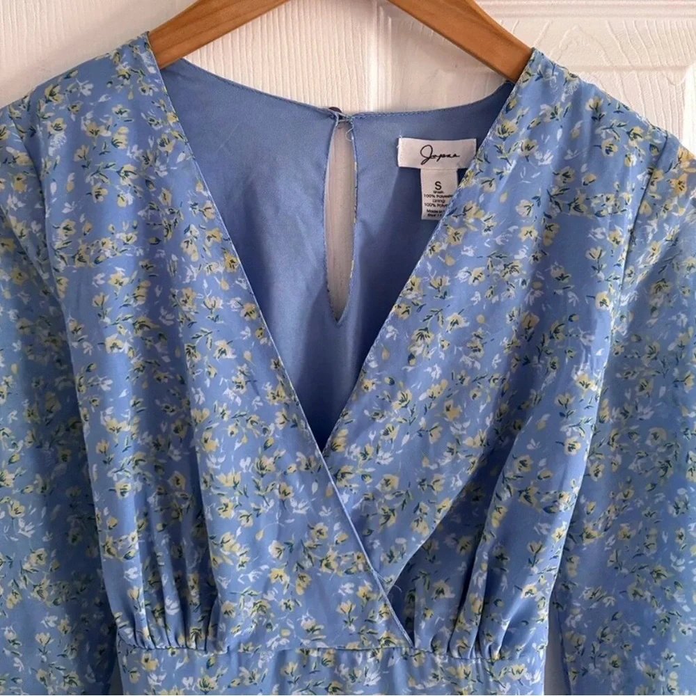 Japna Blue Floral Mini Dress - Picture 5 of 8